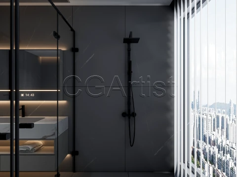 Modern bathroom 120 3D Model