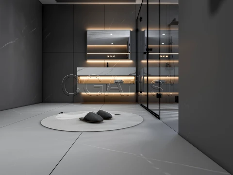 Modern bathroom 120 3D Model