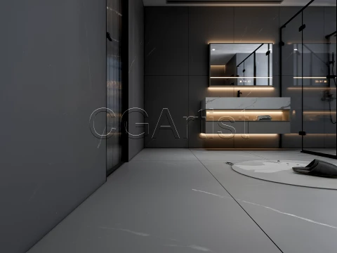Modern bathroom 120 3D Model