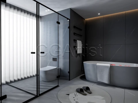 Modern bathroom 120 3D Model
