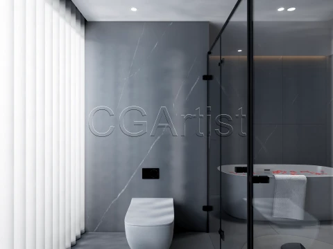 Modern bathroom 120 3D Model