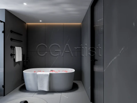Modern bathroom 120 3D Model