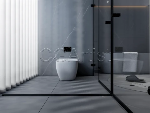 Modern bathroom 120 3D Model