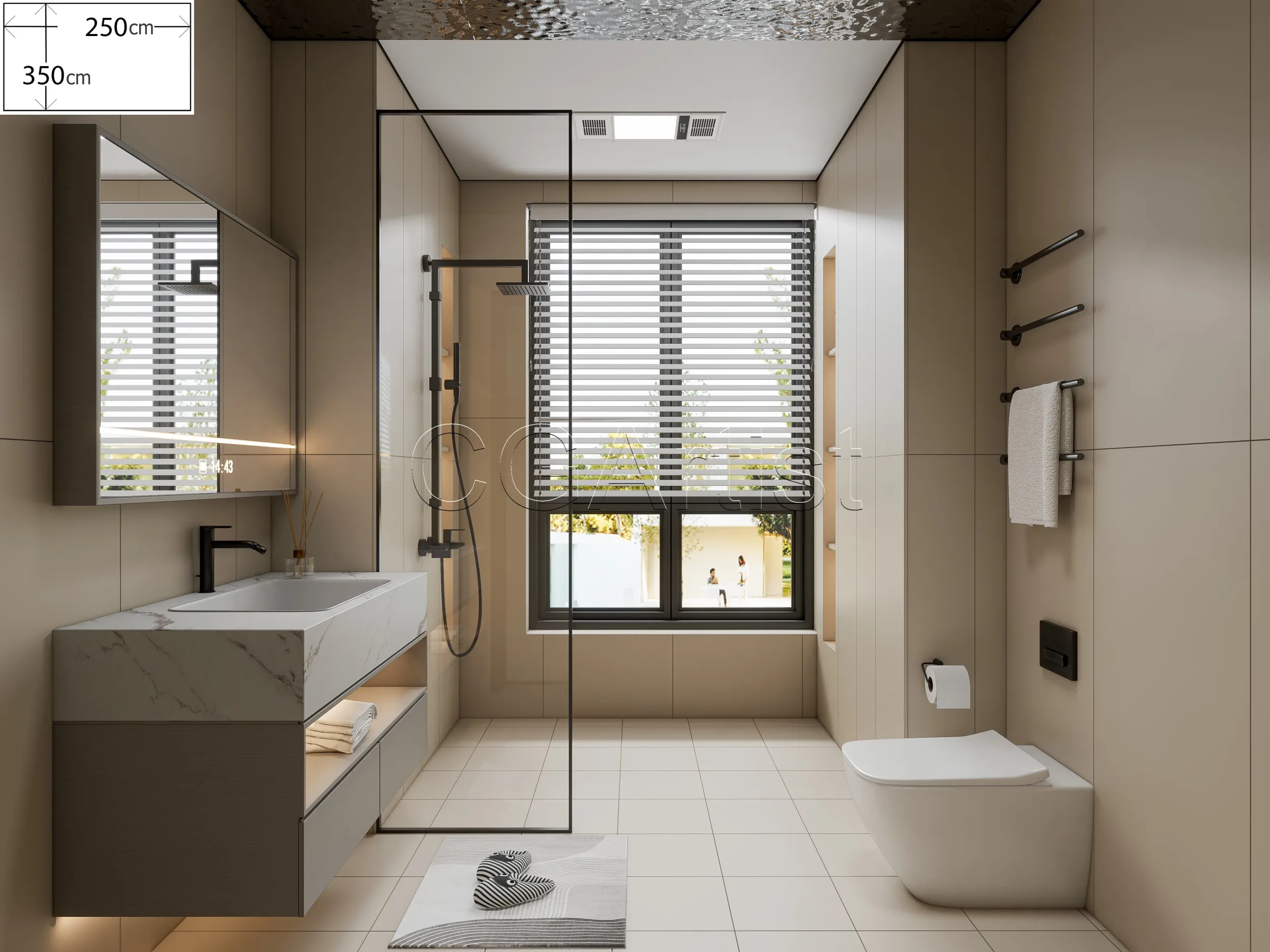 Modern bathroom 121 3D Model .c4d .max .obj .3ds .fbx .stl .blend 