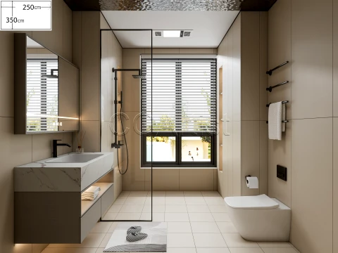Modern bathroom 121 3D Model
