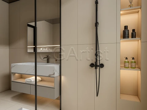 Modern bathroom 121 3D Model