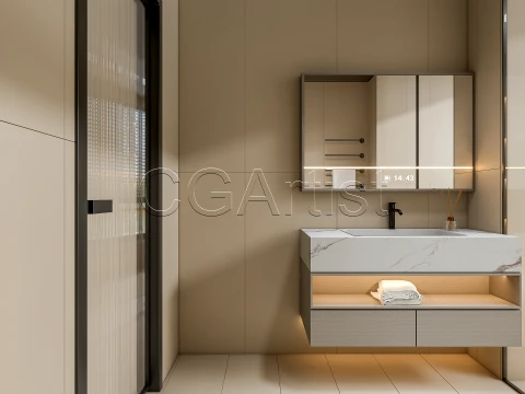 Modern bathroom 121 3D Model