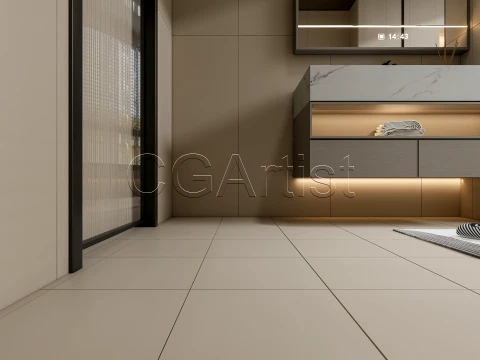 Modern bathroom 121 3D Model
