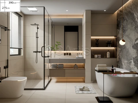 Modern bathroom 122 3D Model