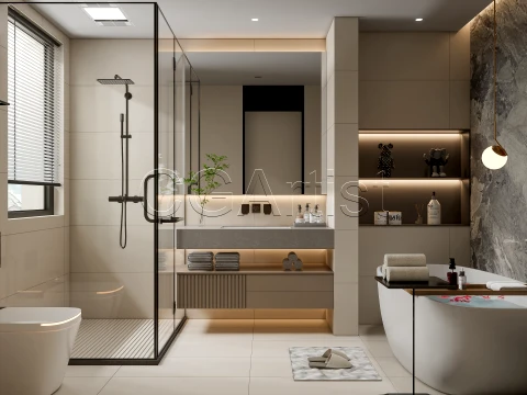 Modern bathroom 122 3D Model