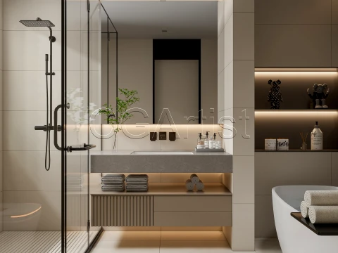 Modern bathroom 122 3D Model