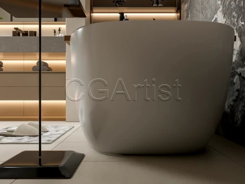 Modern bathroom 122 3D Model