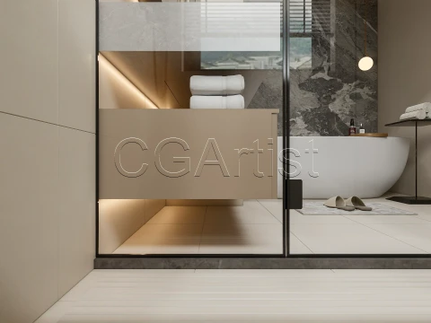 Modern bathroom 122 3D Model