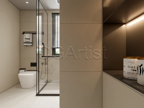 Modern bathroom 122 3D Model