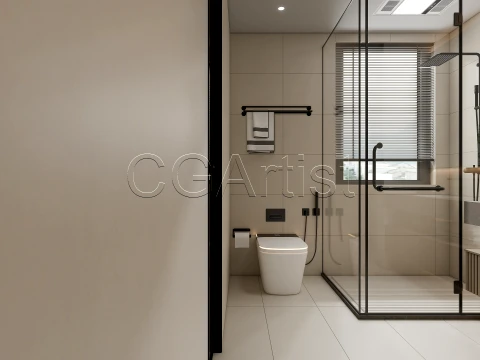Modern bathroom 122 3D Model
