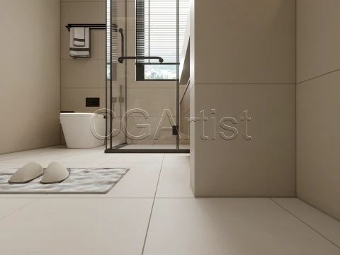 Modern bathroom 122 3D Model