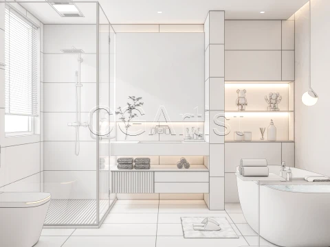Modern bathroom 122 3D Model