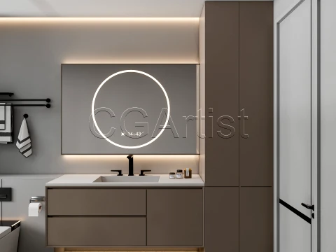 Modern bathroom 123 3D Model
