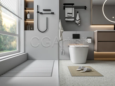 Modern bathroom 123 3D Model