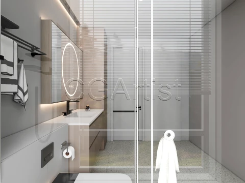 Modern bathroom 123 3D Model