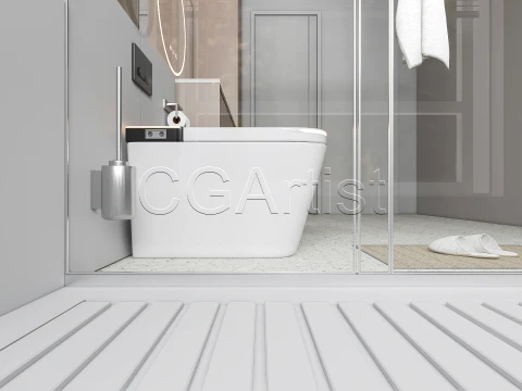 Modern bathroom 123 3D Model