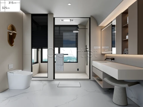 Modern bathroom 124 3D Model
