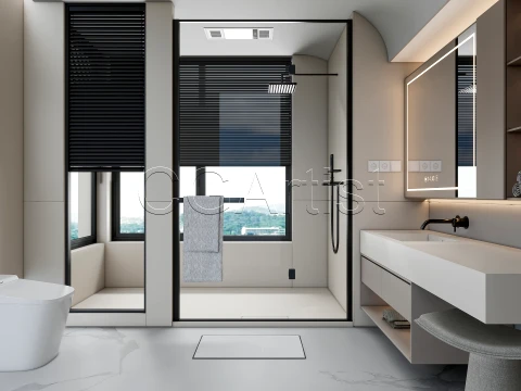Modern bathroom 124 3D Model