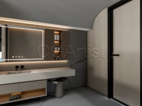 Modern bathroom 124 3D Model