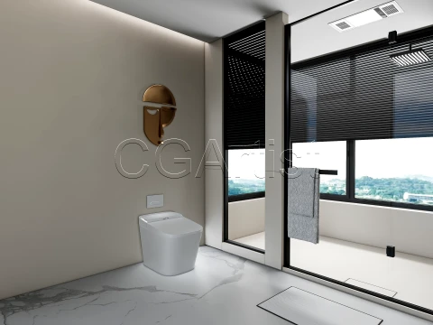 Modern bathroom 124 3D Model