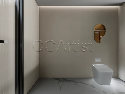Modern bathroom 124 3D Model