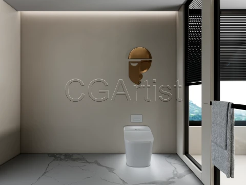 Modern bathroom 124 3D Model