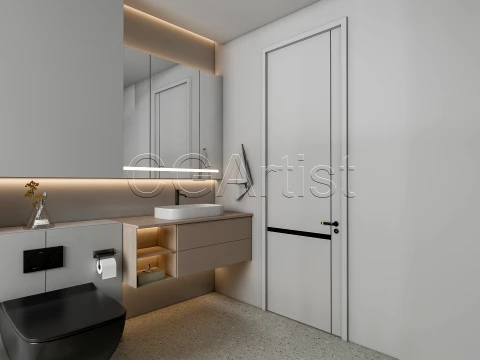 Modern bathroom 125 3D Model
