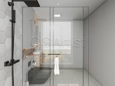 Modern bathroom 125 3D Model