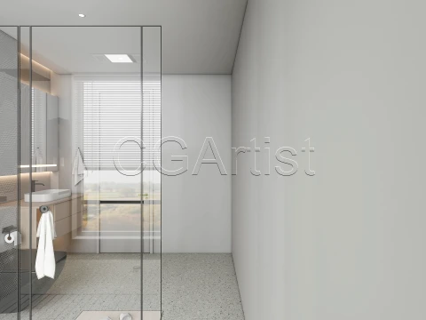 Modern bathroom 125 3D Model