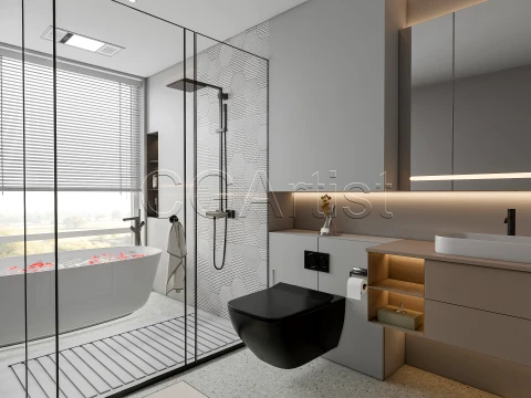 Modern bathroom 125 3D Model