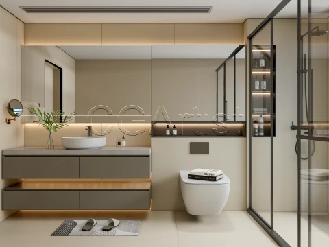 Modern bathroom 126 3D Model