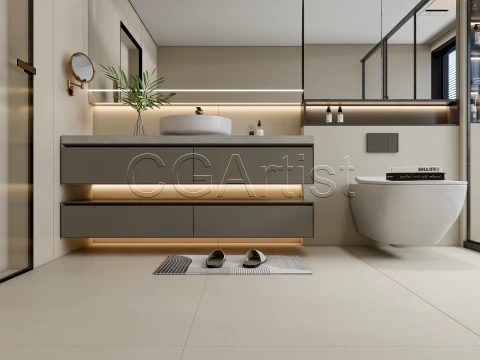 Modern bathroom 126 3D Model