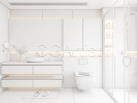 Modern bathroom 126 3D Model