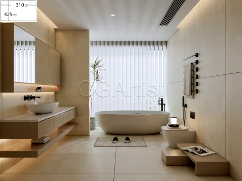 Modern bathroom 127 3D Model