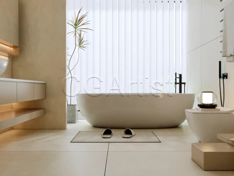 Modern bathroom 127 3D Model