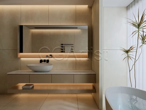 Modern bathroom 127 3D Model