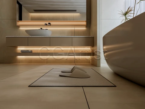 Modern bathroom 127 3D Model