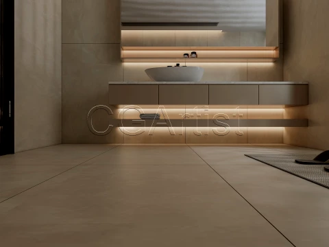 Modern bathroom 127 3D Model