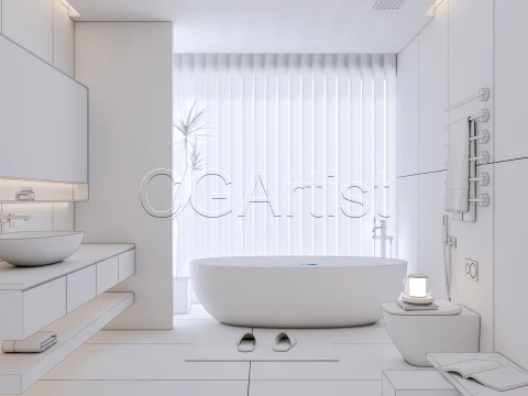 Modern bathroom 127 3D Model