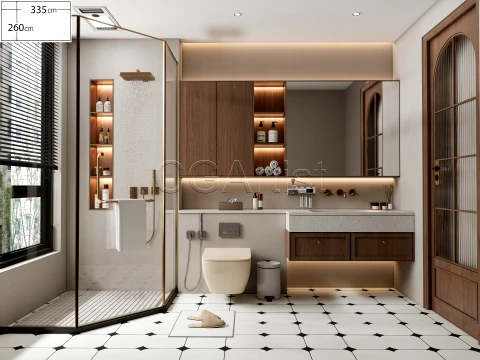 Modern bathroom 130 3D 모델