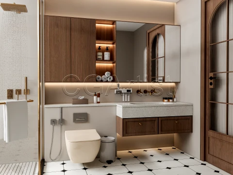 Modern bathroom 130 3D Model