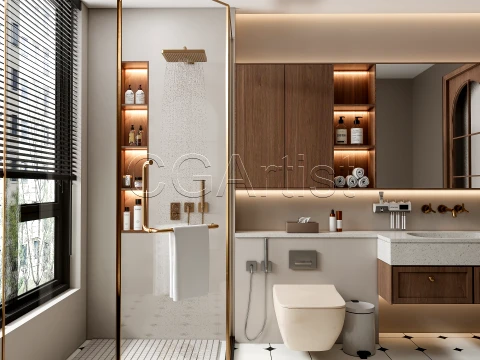 Modern bathroom 130 3D Model