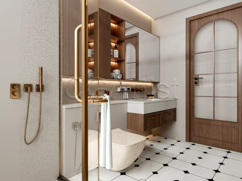 Modern bathroom 130 3D Model