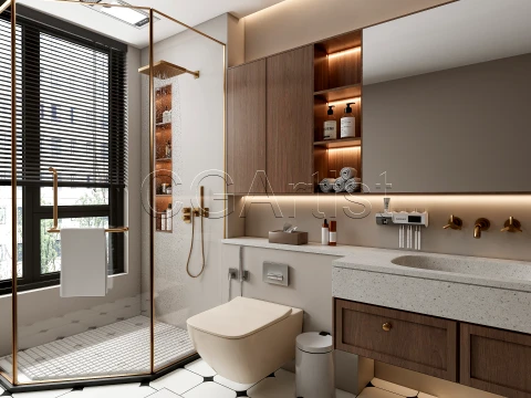 Modern bathroom 130 3D Model