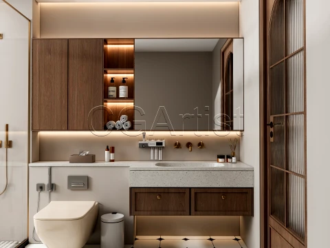 Modern bathroom 130 3D Model